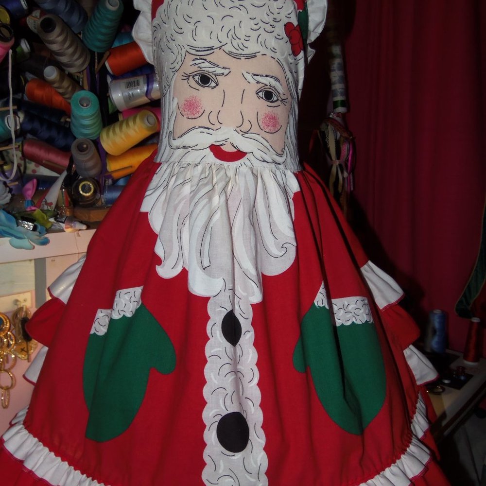 Santa Clause Little girls Dress Christmas Ruffles Size 8  New